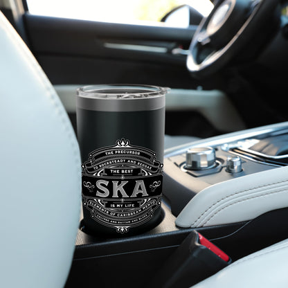 Anti-Racist Ska Punk 2-Tone Chess Checked OI Rude Boy Stainless Steel Insulated Tumbler