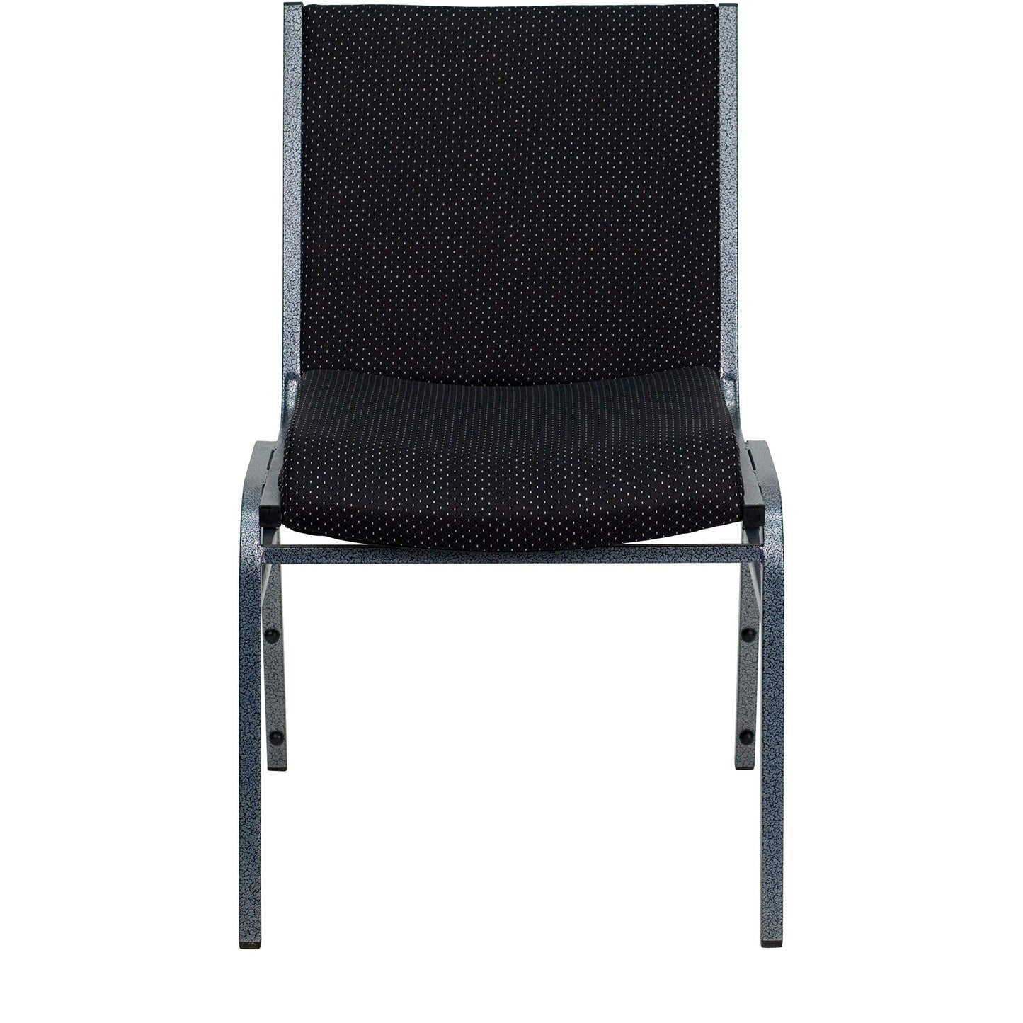 Flash Furniture 4 Pack HERCULES Series Heavy Duty Black Dot Fabric Stack Chair