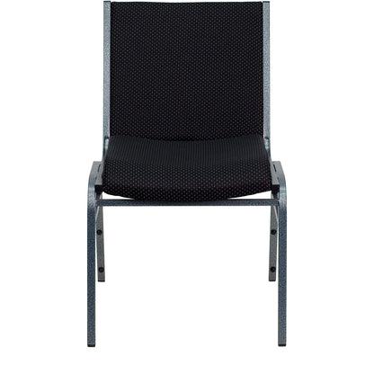 Flash Furniture 4 Pack HERCULES Series Heavy Duty Black Dot Fabric Stack Chair