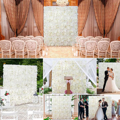 JIIPOREGJ Artificial Hedges Flowers Privacy Fence Screen Panels,for Backdrop Wedding Wall Decoration,Lightweight and Easy to Install,15pcs