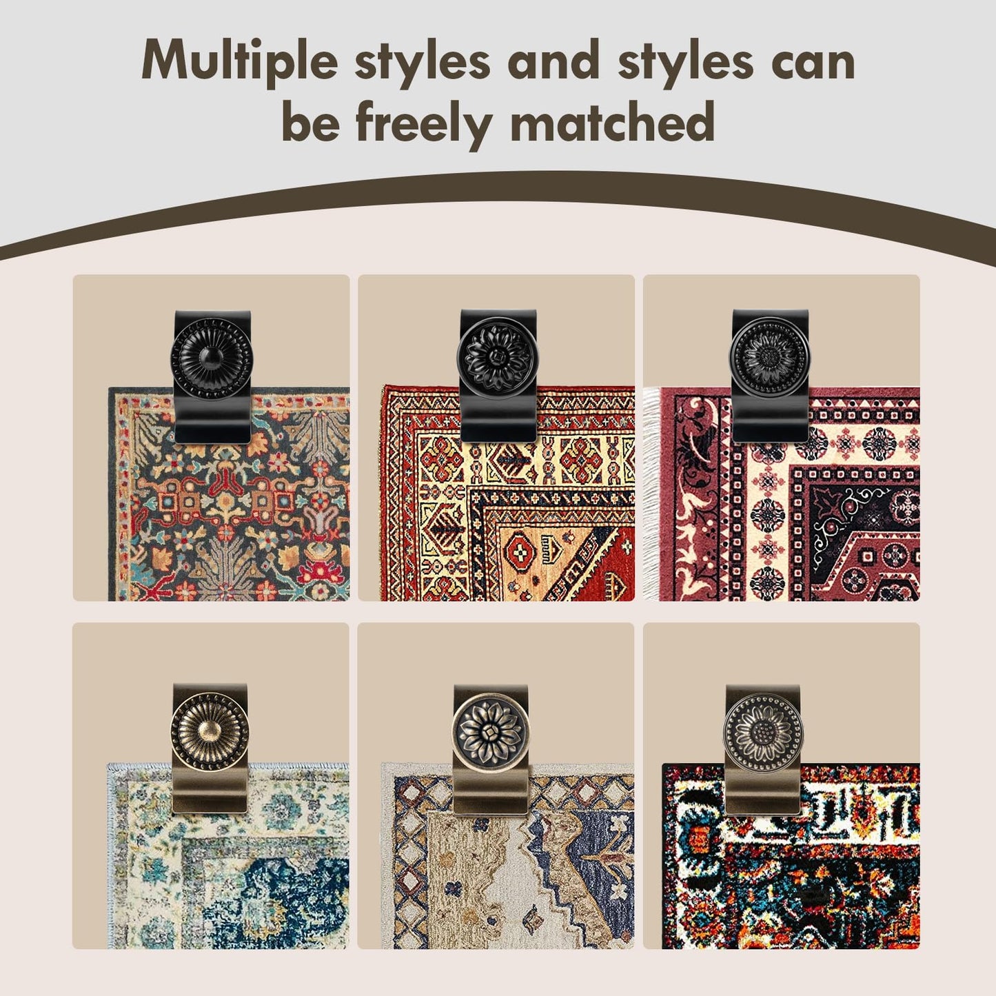 Quilt Hanger for Wall for Display,4 Pack Stainless Steel,Tapestry Hangers,Tapestry Hangers for Walls,(Bronze)