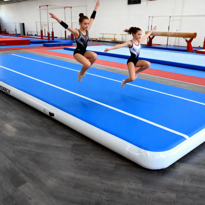 20ft/16ft Extra Large Gymnastics Training Mats Inflatable Air Gymnastics Mat 4/8 inches Thickness Inflatable Floor Mats for Home Use/Training/Cheerleading/Yoga/Water with Electric Pump (16ftL*6.6ftW*8inH(Width 6.6ft))