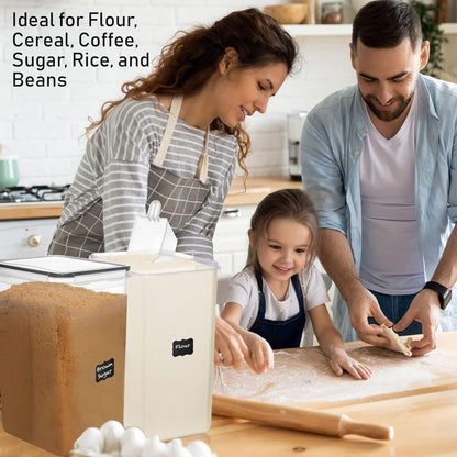 WHITE FEATHER SUPPLIES 8.5L/287Oz Extra Large Airtight Food Storage Containers (2 PC) with Lids, Kitchen and Pantry Organization Containers for Baking Supplies, Cereal, Flour, Sugar, Rice (BPA Free)