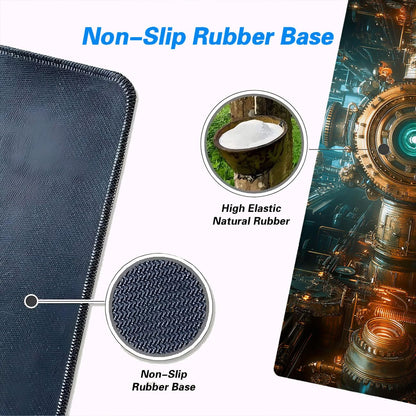 Steampunk Large Mouse Pad Industry Gear Precision Mousepad XL Large Gaming Mouse Pad Laptop Keyboard Mat Desk Pad Ideal for Office, Home, or Remote Work 31.5x11.8 Inch