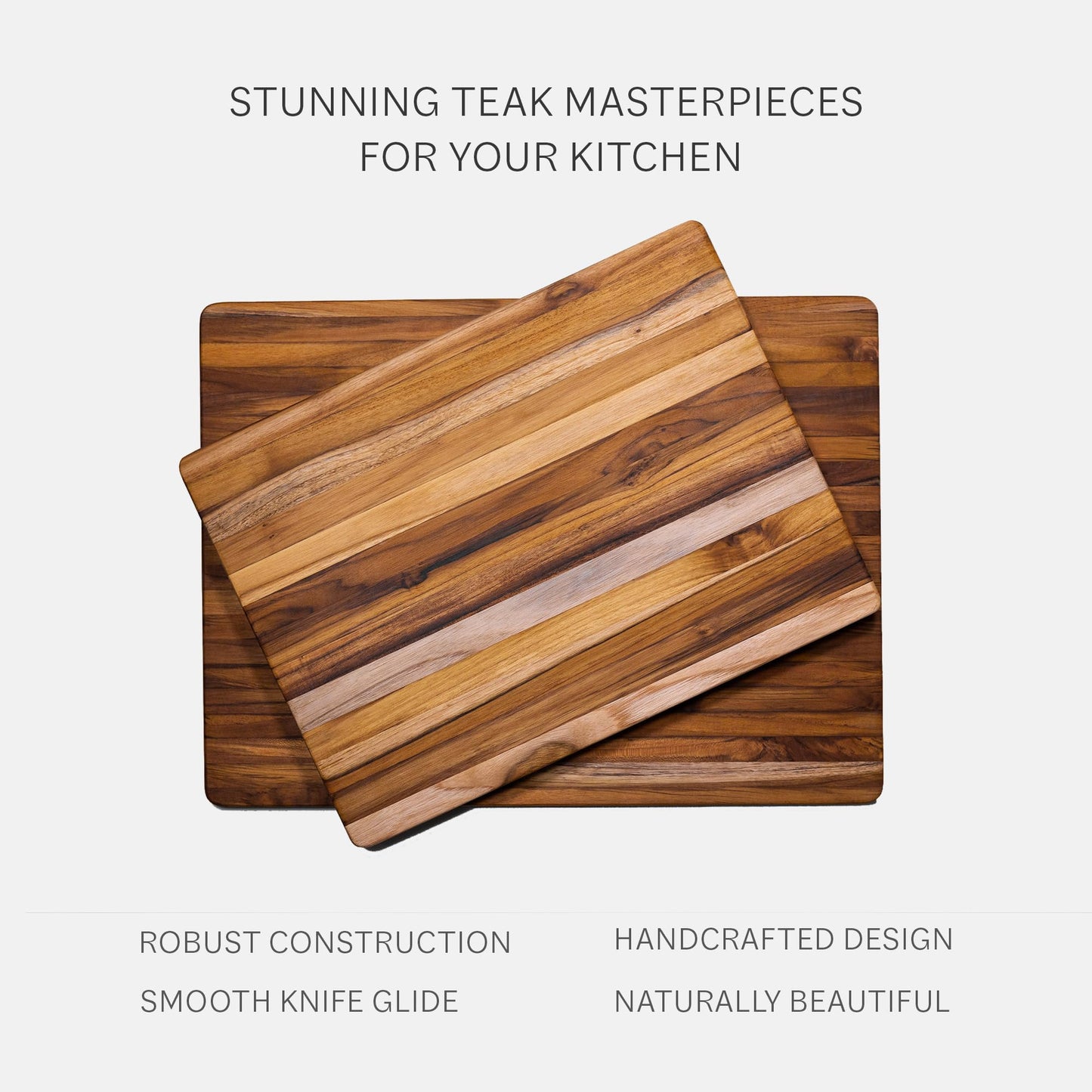 Teakhaus Cutting Board - Extra Large (XL) Wood Cutting Board with Grip Handles - Holiday Gift Ideas for Men and Women - Gift-Ready, Reversible, Edge Grain Wood, Knife Friendly - FSC Certified