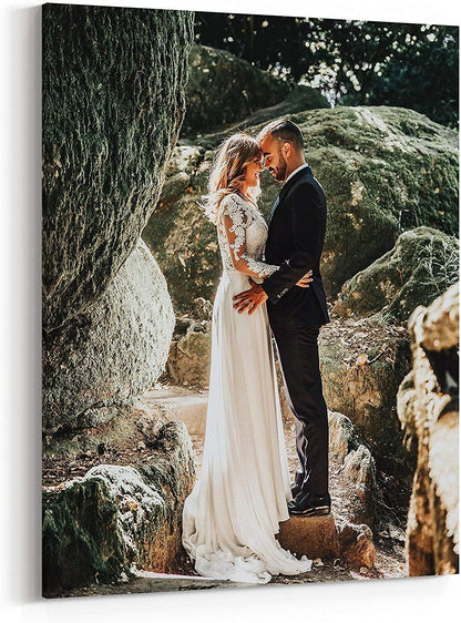 P&L ART Personalized Custom Canvas Prints - Transform Your Photos into Stunning Wall Art | 12x18 Framed Decor