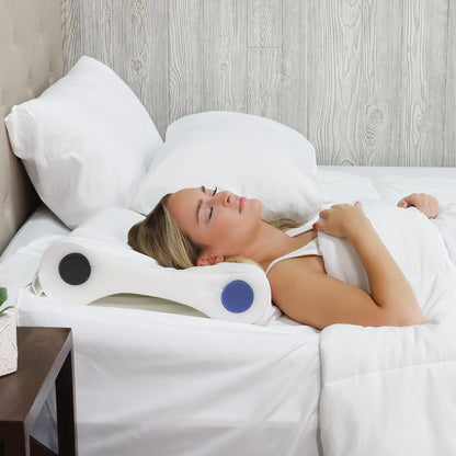Core Products Double Core Select Cervical Pillow – Orthopedic Neck Support with 4 Adjustable Rolls for Pain Relief, Alignment & Posture – Contoured for Side & Back Sleepers – Assembled in USA