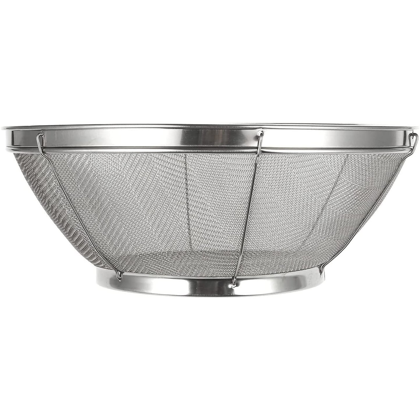 Juvale Stainless Steel Fine Mesh Strainer - Durable Rust-Resistant Mesh Colander - Ergonomic Handle Rice Colander - Ultra-Fine Flour Sifter - Dishwasher Safe with Stable Design - 11 in x 4 in, Silver