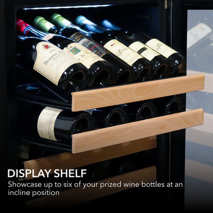 Whynter BWR-1002SD 100 Built-in or Freestanding Stainless Steel Compressor Large Capacity Wine Refrigerator Rack for Open Bottles and LED Display, Black