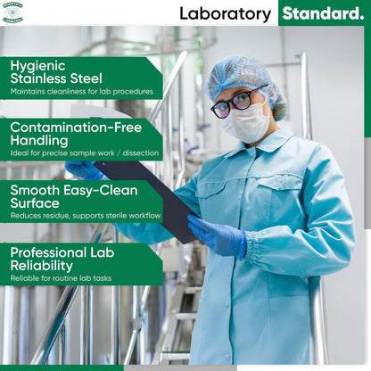 Scientific Labwares High Precision Stainless Steel Lab Forceps with Curved Very Fine Tips