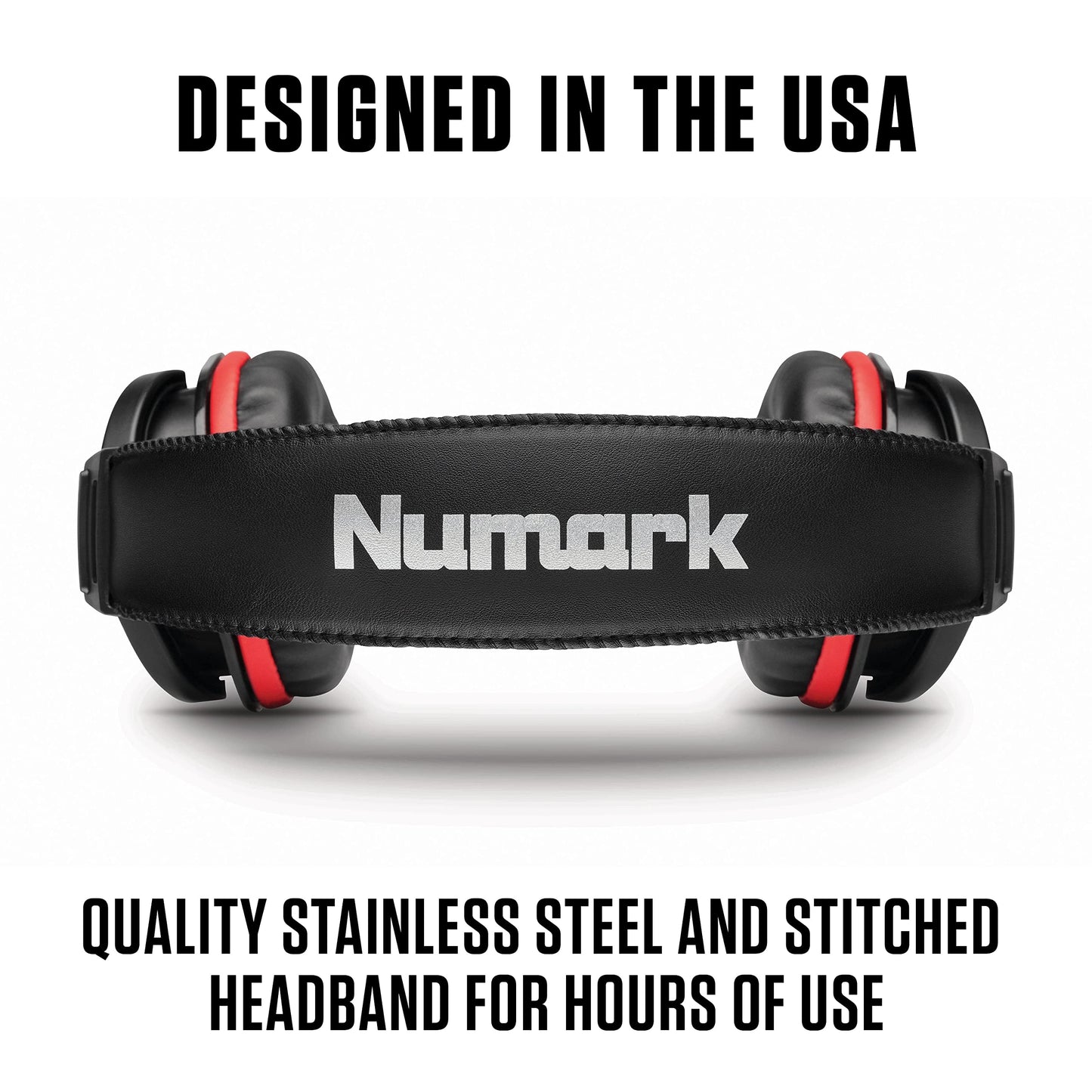Numark HF175 - DJ Headphones with Closed Back Over Ear Design, 40mm Drivers, Comfortable Ear Pads for Mixing and DJ Monitoring, 3m Cable Included , Black