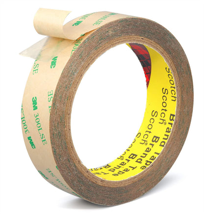 3M 300LSE Double Sided Tape for Scrapbook 1in x 36ft, Removable Heavy Duty Double Sided Mounting Tape, Transparent Adhesive Sticky Tape for Picture Hanging Strips, Poster, LED Strips, Art Craft