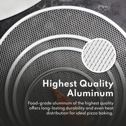 New Star Foodservice Restaurant-Grade Aluminum Pizza Baking Screen, 20-Inch (Pack of 1)