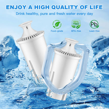 Tikstoy Water Filter Replacement Compatible with Brita Filter & Pitchers, Classic, Mavea, Ob03, 107007, 35557, Water Filter By Tikstoy, Reduce Chlorine and Heavy Metals (6)