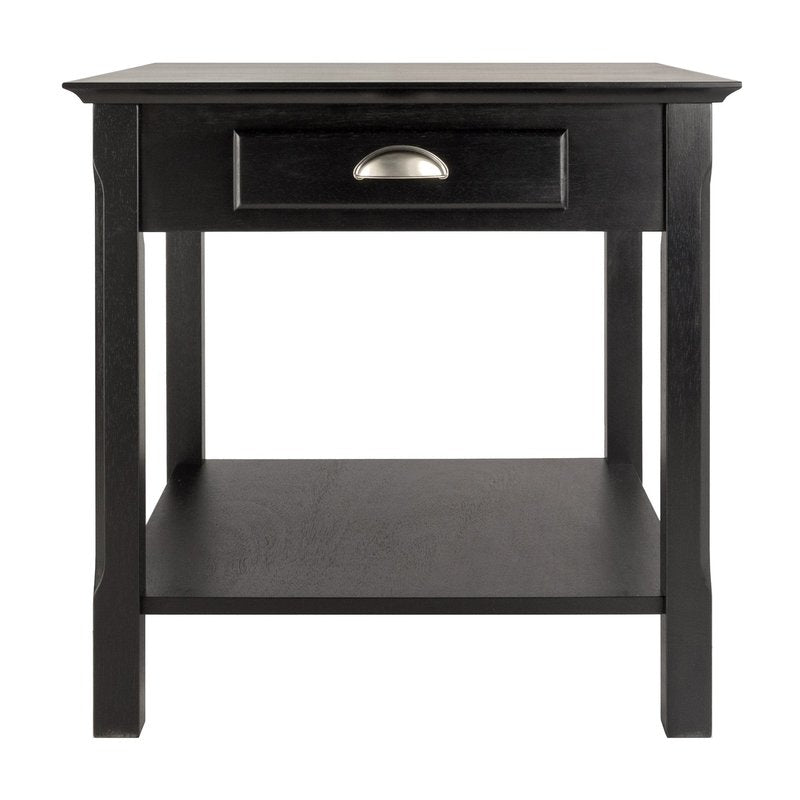 Winsome Wood Timber Occasional Table, Black, 21.97 x 21.97 x 22.05 inches