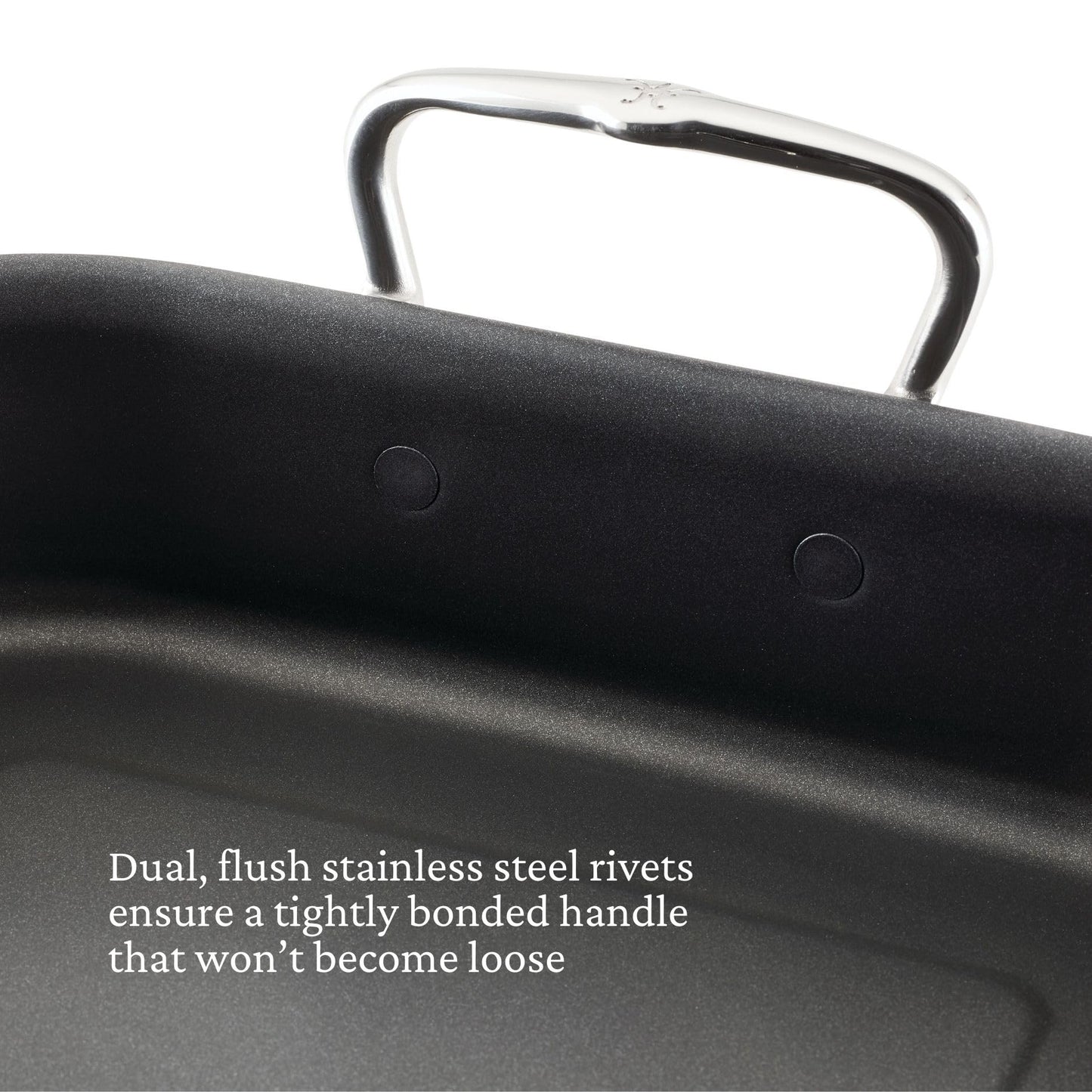 Hestan Provisions – 14.5" Classic Clad Nonstick Roasting Pan with Stainless Steel Rack