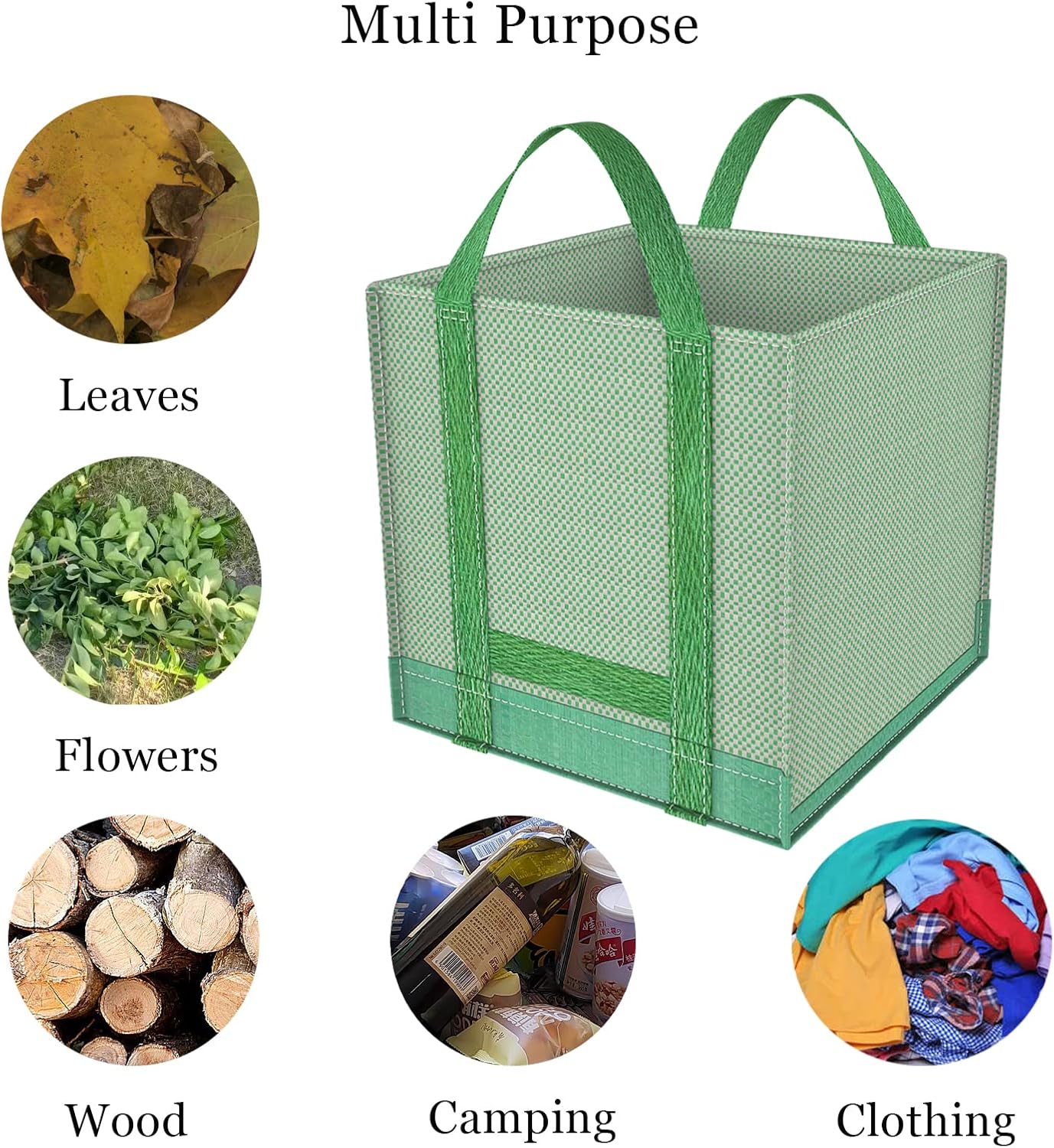 CDLXSH 32 Bushes(2-Pack 32Gallons) Gallons Reusable Garden Waste Bags, Yard Waste Bags, Lawn/Leaf Bags, Heavy Duty