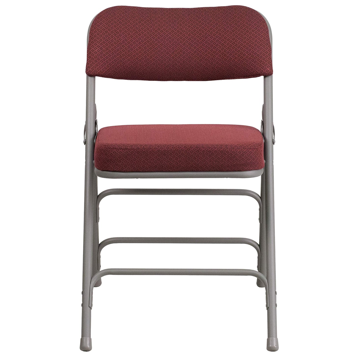 Flash Furniture 4 Pack HERCULES Series Premium Curved Triple Braced & Double Hinged Burgundy Fabric Metal Folding Chair