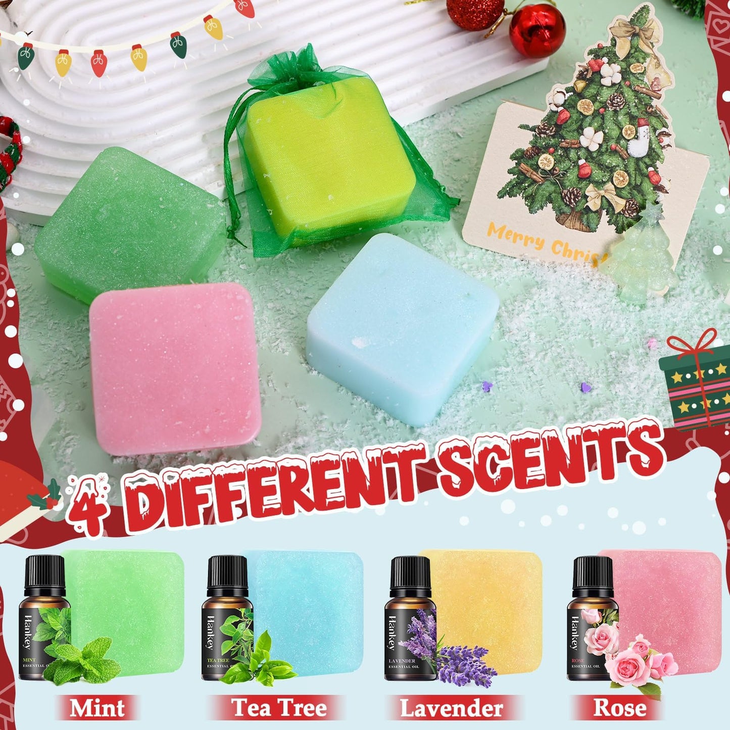 ZQBQC Soap Making Kit - Soap Making Supplies for Adults, Shea Butter Glycerin Melt and Pour Base, Molds, Fragrances, Glitter, DIY Soap Craft Kit for Kids, Gift for Beginners Boys Girls