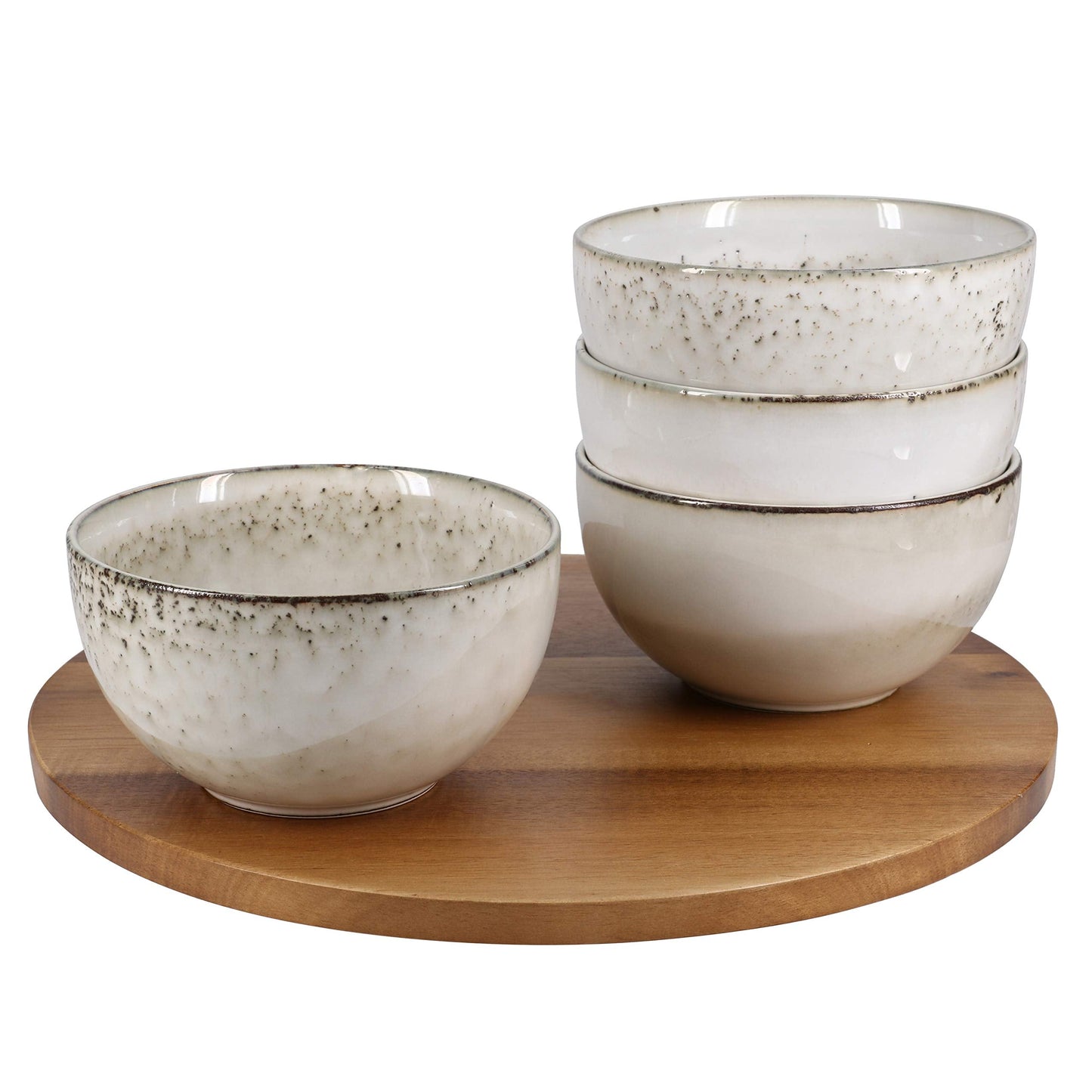 BIA Cordon Bleu 16pc Rustico Stoneware Dinnerware Set, Contains 16 Pieces, Cream (100567S1SIOC)
