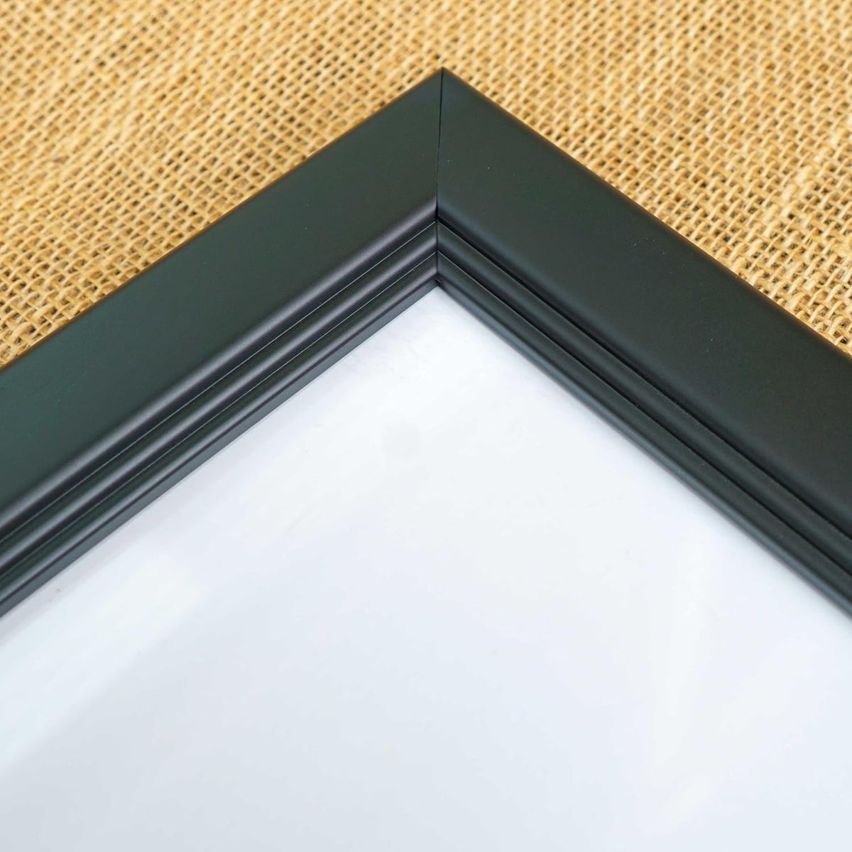 7x7 Black Contemporary Wood Picture Frame - Includes UV Resistant Acrylic & Hanging Hardware