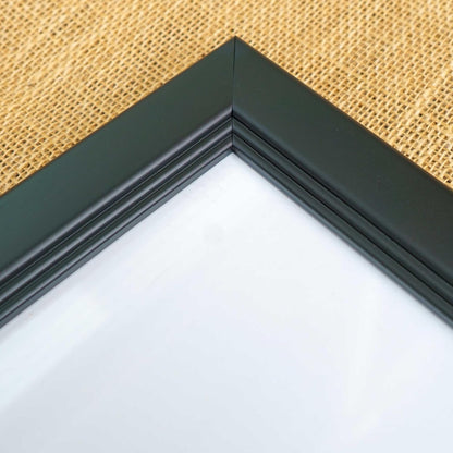 7x7 Black Contemporary Wood Picture Frame - Includes UV Resistant Acrylic & Hanging Hardware