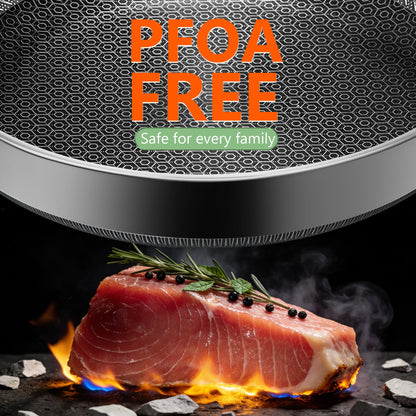 Vocvee Non Stick Frying Pans, 12-inch with Lid, Hybrid Frying Pans Nonstick Stainless Steel Skillets, Dishwasher & Oven-Safe, Stay-Cool Handle, PFOA Free Cookware, Compatible with All Cooktops