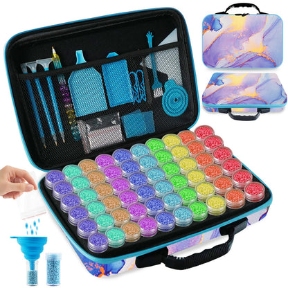 TAVOLOZZA Diamond Art Storage Case, 60 Slots, Diamond Painting Organizer, Art Storage Case, Diamond Painting Storage Box for Painting Supplies and Accessories