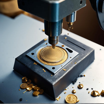 10PCS Blank Brass Coins for Laser Engraving - 40mm Unfinished Challenge Coin Blanks, Engravable Metal Coins for DIY, Customization, Memorial, Gift