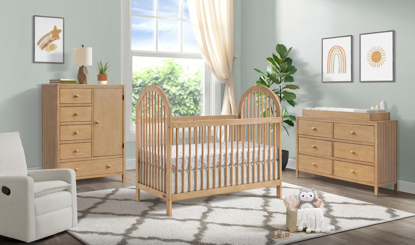 Soho Baby Everlee Chifferobe, Honey Wood