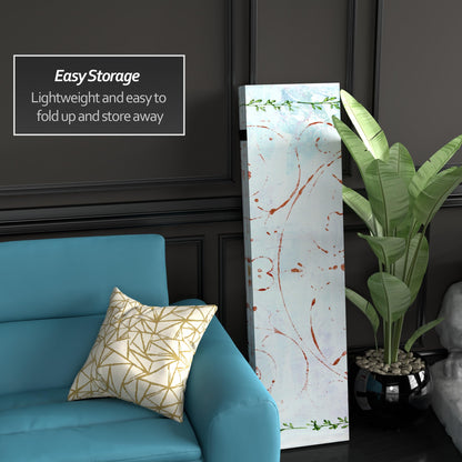 Red Lantern 5 ft. Tall Winter's Peace Canvas Room Divider 5 Panel Freestanding Folding Privacy Screen, Partition, and Separator for Modern and Contemporary Bedroom, Home Office, Studio, Dorm