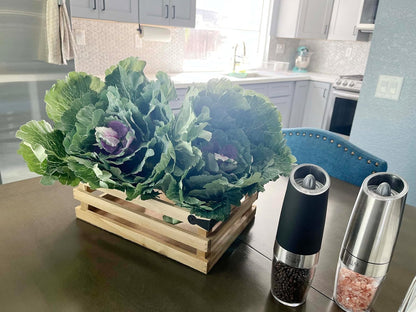 Admired By Nature Faux Cabbage Artificial Vegetables, Realistic Fake Food Plant Props for Home & Kitchen Decoration,