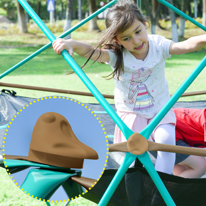 Merax 12FT Climbing Dome with Hammock, Outdoor Geometric Dome Climber Play Center for Kids 3-10 Supporting 1000 lbs, Easy Assembly Jungle Gym