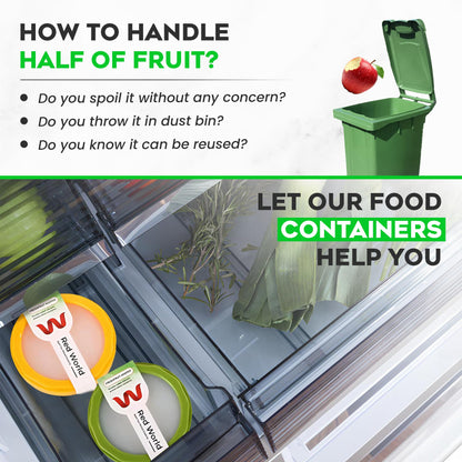 Avocado Saver and Onion Storage - Avocado Keeper Tomato Saver 4-Piece Set Silicone Food Storage Containers & Lemon Garlic Potatoes Saver - Reusable Fruit and Vegetable Storage Containers for Fridge