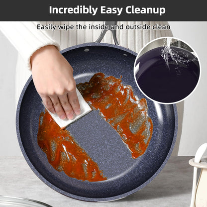 Nuwave Lux 13pc Forged Lightweight Cookware Set PFAS Free, Healthy G10 Duralon Ceramic Coating, Ultra Non-Stick, Stay-Cool Handles, Works on All Cooktops & Induction Ready