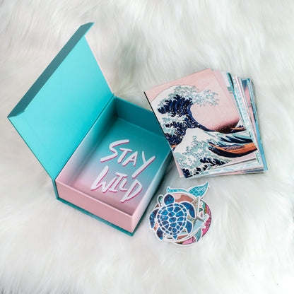 Blue Aesthetic Wall Collage Kit, 100 Set 4x6 inch, Pink VSCO Room Decor for Teen Girls, Summer Beach Wall Art Print, Dorm Photo Collection, Small Posters for Room Aesthetic…