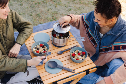 Stanley Wildfare Go 14-Piece Stainless Steel Prep & Cook Set | 1.65 qt Saucepan with Fold & Lock Handle | Bowls, Utensils, Cutting Board | Camping Essentials for Your Camp Kitchen | BPA-Free