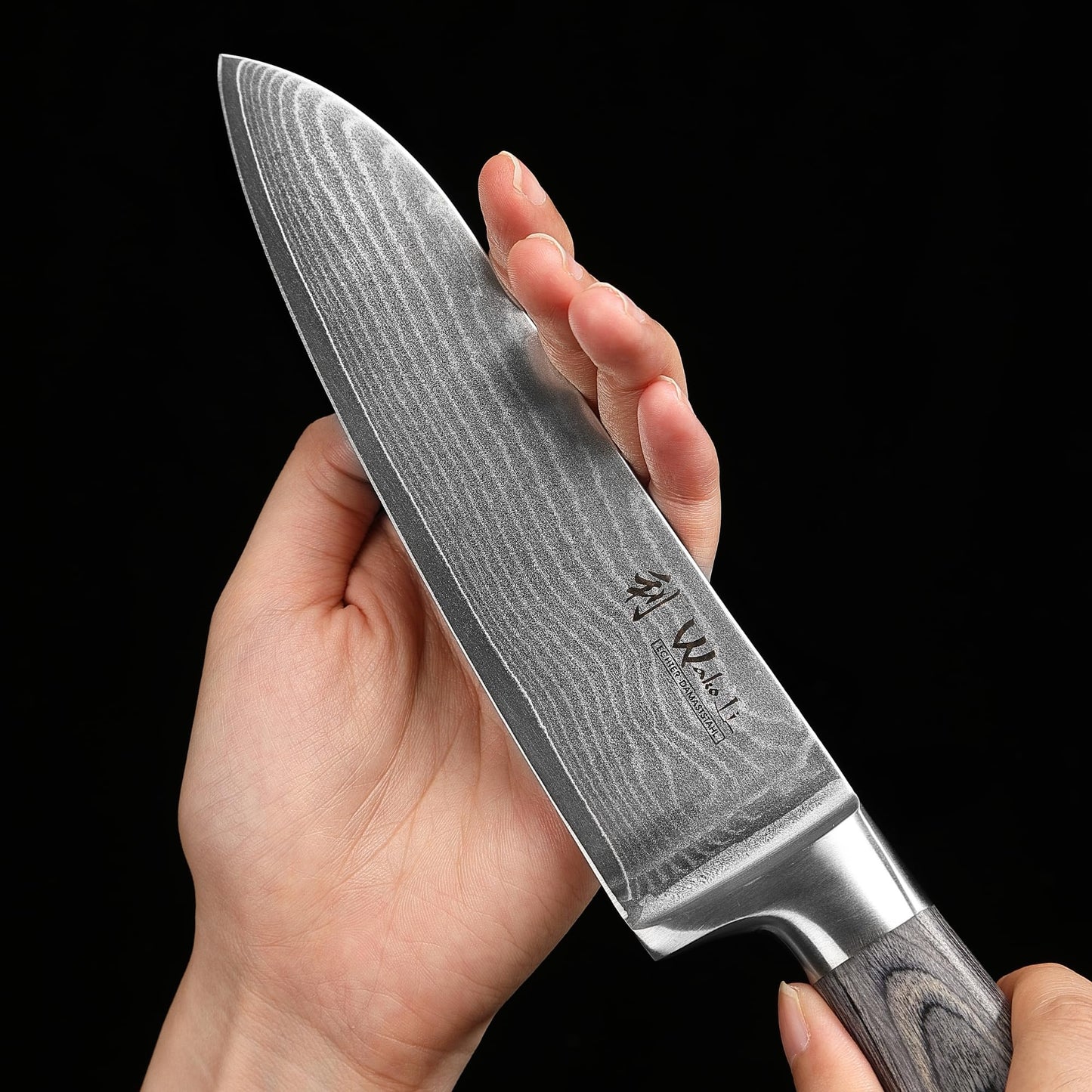 Wakoli EDIS 5-Piece Damascus Kitchen Knife Set – Professional Kitchen Knives with VG10 Core, 67-Layer Damascus Steel Blades and Ergonomic Pakkawood Handles – Premium Chef Knife Set in Gift Box