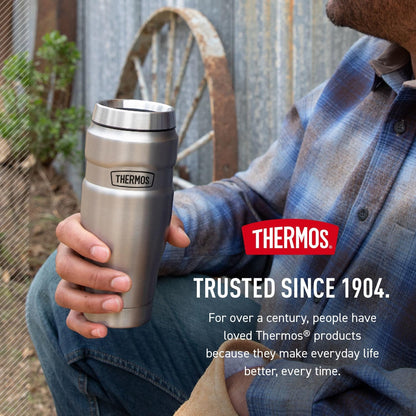 16oz, Commuting THERMOS Stainless King Vacuum-Insulated Stainless Steel Tumbler - Midnight Blue - Insulated Coffee