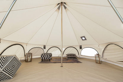 WHITEDUCK Avalon Canvas Bell Tent - Luxury All Season Tent for Camping & Glamping Made from Premium & Breathable 100% Cotton Canvas w/Stove Jack, Mesh (13' (4M), Fire Water Repellent)