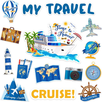 15 Pcs Cruise Door Decorations Magnets, Funny Refrigerator Magnets for Travel and Celebrations