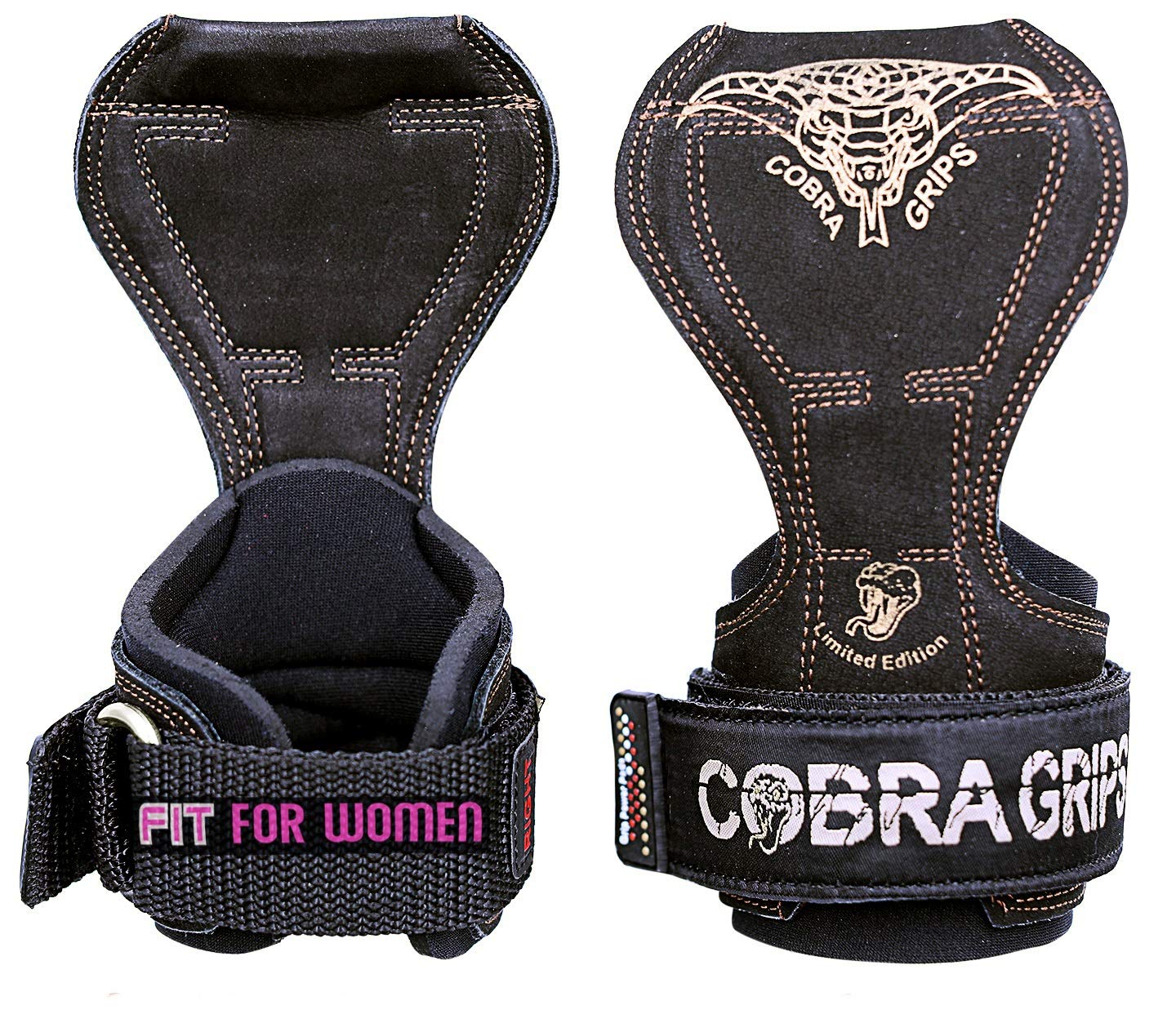 Cobra Grips PRO Weight Lifting Gloves Heavy Duty Straps Alternative Power Lifting Hooks for Deadlifts Adjustable Neoprene Padded Wrist Support Bodybuilding