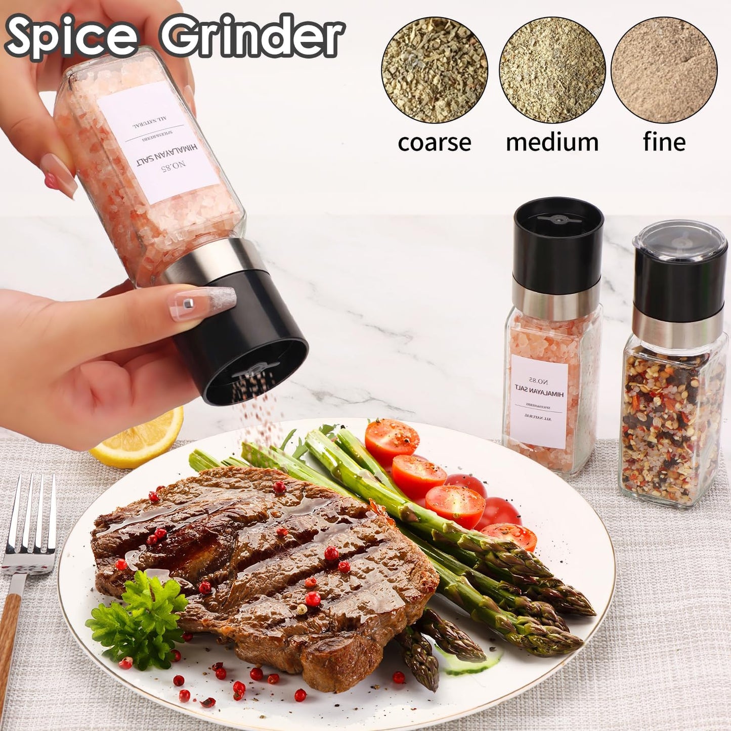 24-Pack 4 Oz Set Glass Spice Jars with Bamboo Lids, Clear Square Spice Containers with Airtight Seal, Spice Bottles