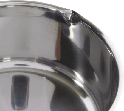 KitchenCraft Induction Milk Pan, Stainless Steel, 14 cm (6''), with Pouring Lip, Silver