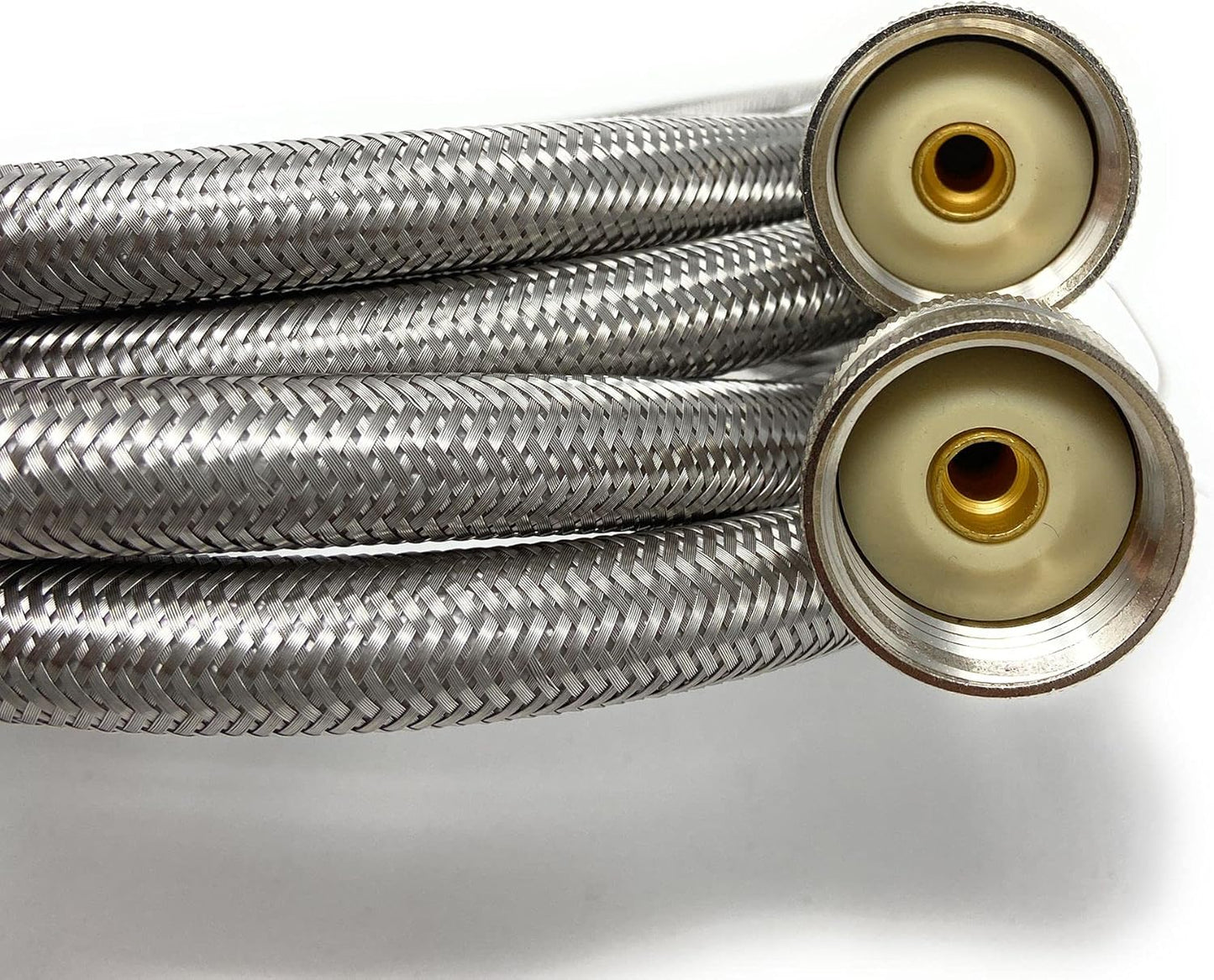 Premium Stainless Steel 4ft Washing Machine Hoses Burst Proof Leak Proof 2 Pack for Hot Cold Water