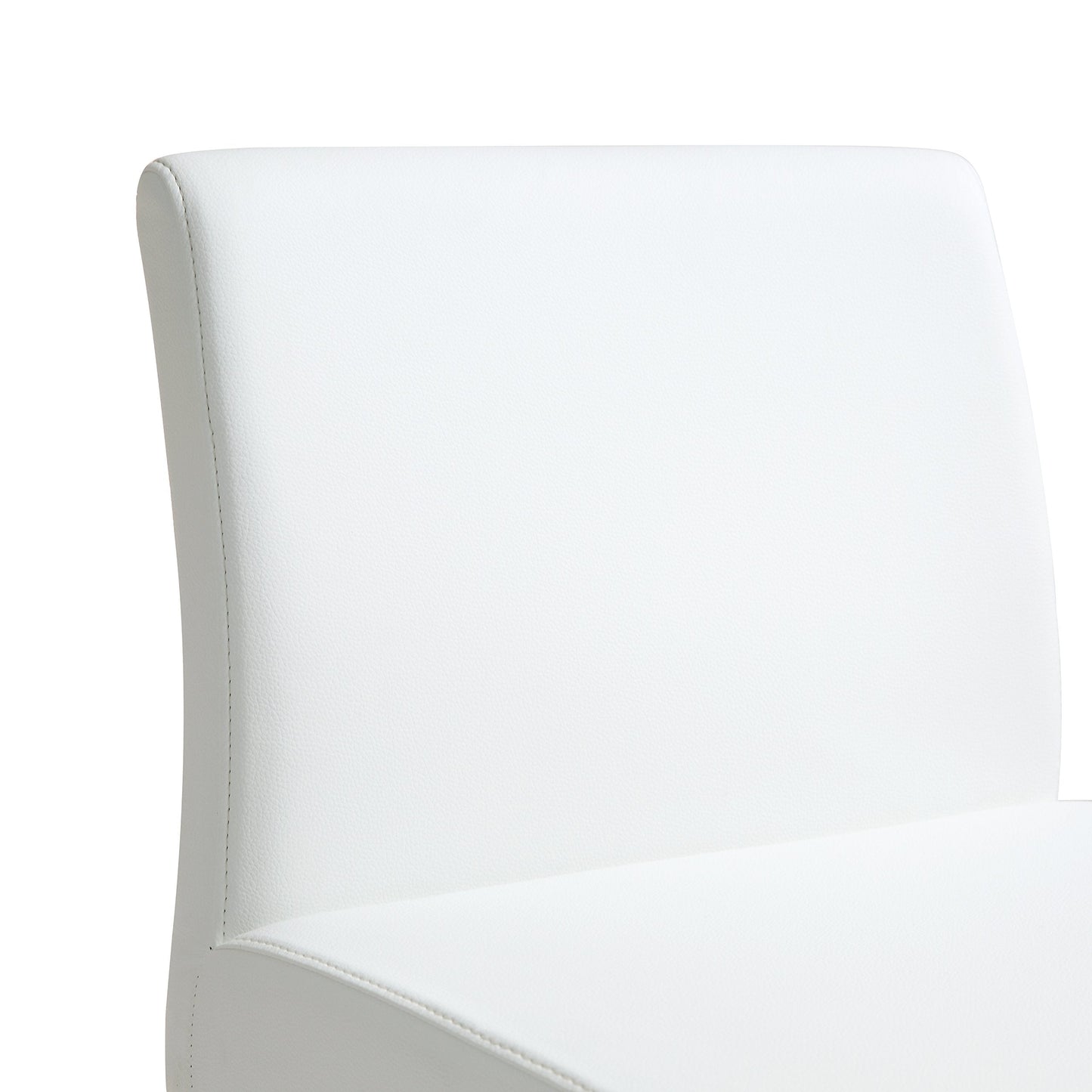 Tov Furniture Denmark White Performance Vegan Leather and Stainless Steel Counter Stool - Set of 2