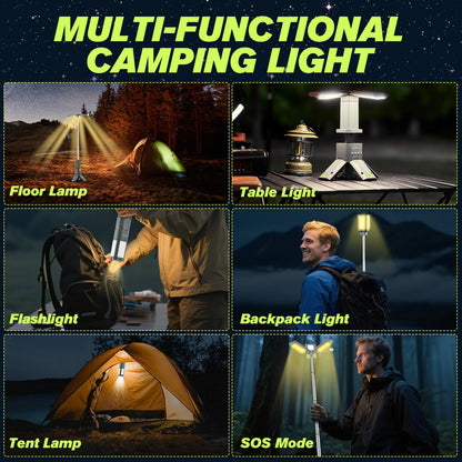 SakerPlus Portable Camping Light & Rechargeable 2-in-1 Hedge and Grass Trimmer