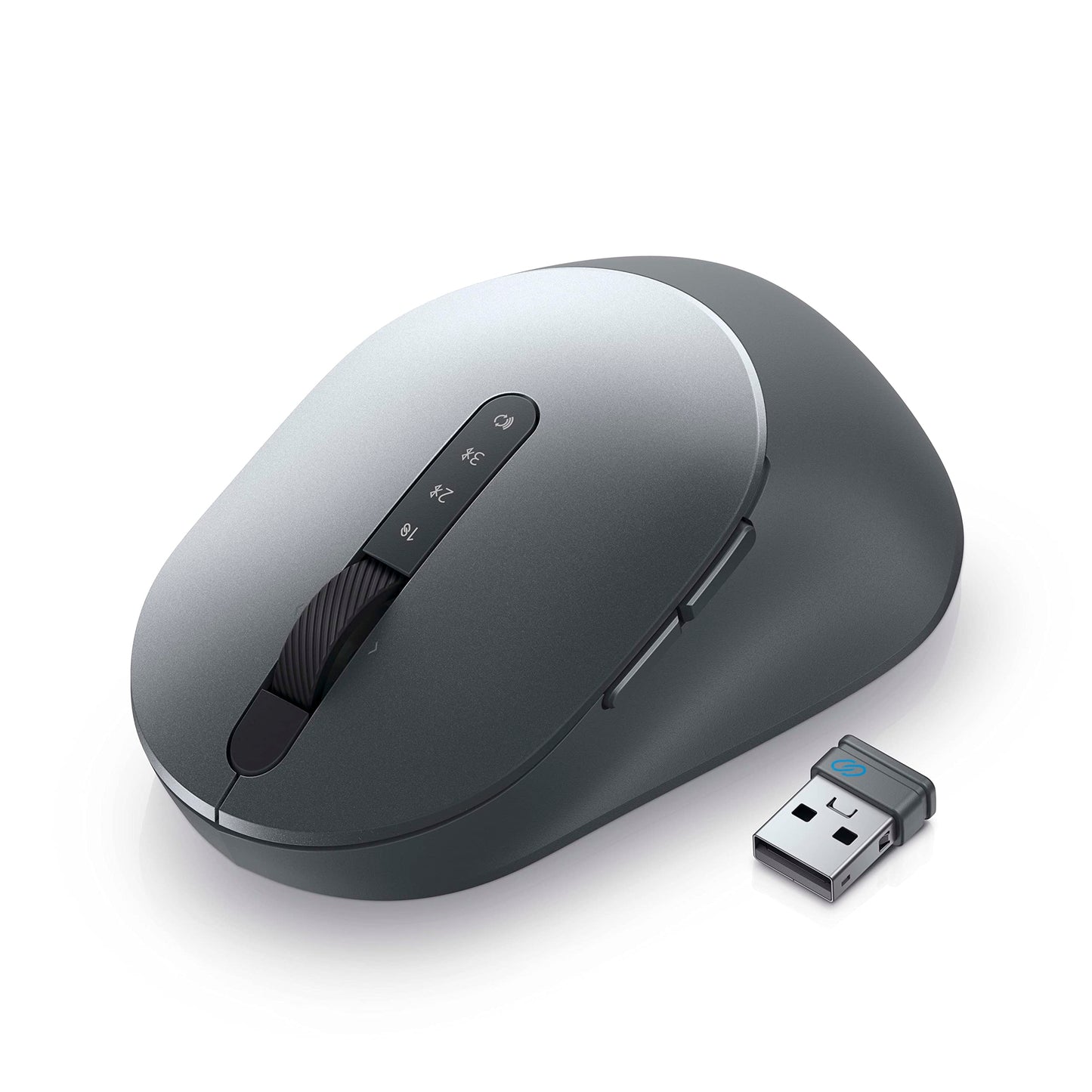 Dell Mobile Wireless Mouse - MS3320W, Wireless - 2.4 GHz, Bluetooth 5.0, Optical LED, Mechanical Scroll, 1600 DPI, 3-Buttons - Black