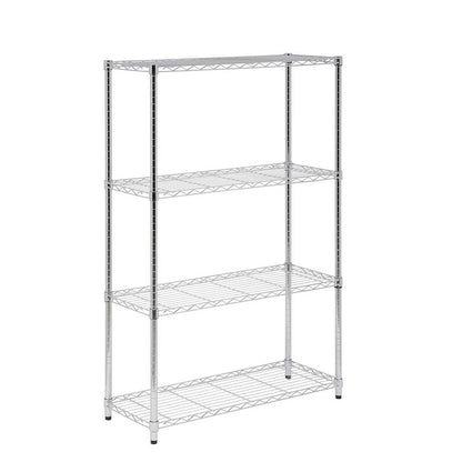 Honey-Can-Do SHF-01906 4-tier chrome shelving unit-250 lbs, 4-Tier
