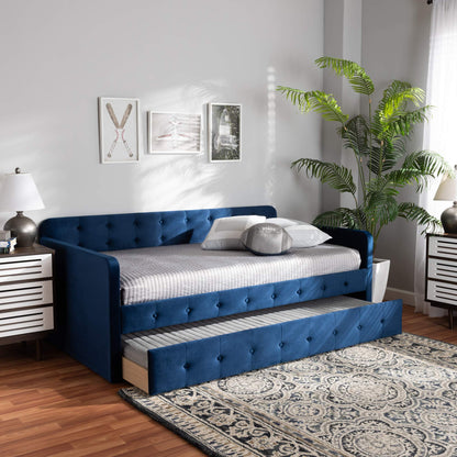 Baxton Studio Daybeds, Twin, Navy Blue